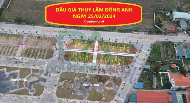 Bán đất đấu giá xã Thuỵ Lâm huyện Đông Anh - Mặt đường kinh doanh giá tốt nhất.