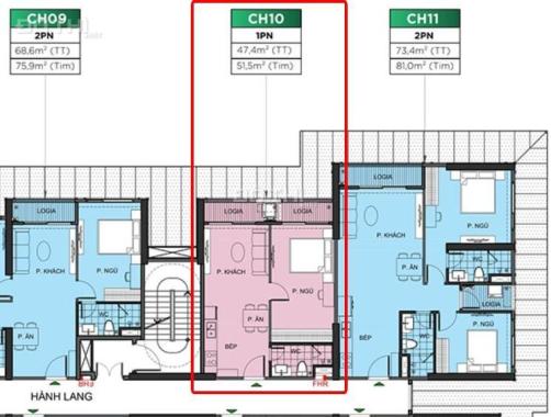 Chỉ 470 triệu cho căn 1PN, 51m2, lô gia đôi, Zurich 1 - Vinhomes Ocean Park, nộp tiền 2 tháng/ lần