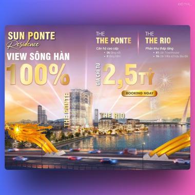 Nhận đặt chỗ 100% view sông, cầu Rồng căn hộ HH3 Sun Ponte Đà Nẵng chiết khấu ngay 1- 3%