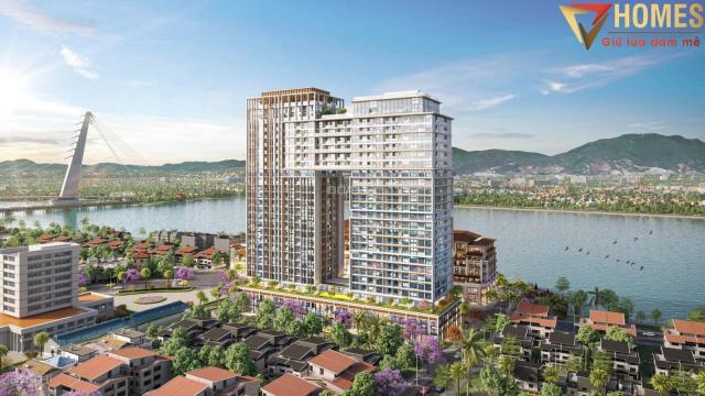 Mở bán căn hộ cao cấp Tháp Đôi ngay cầu Rồng, Sông Hàn, sở hữu lâu dài, NH hỗ trợ 70%, 0% lãi suất