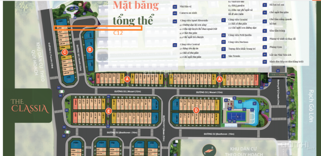 Căn C12 – Căn kế căn góc và kế khu công viên lớn – Khu dân cư The Classia Khang Điền dt 5×20