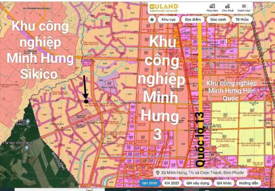 Đất thổ cư, xây trọ gần KCN Minh Hưng 3 và KCN Sikico Chơn Thành Bình Phước