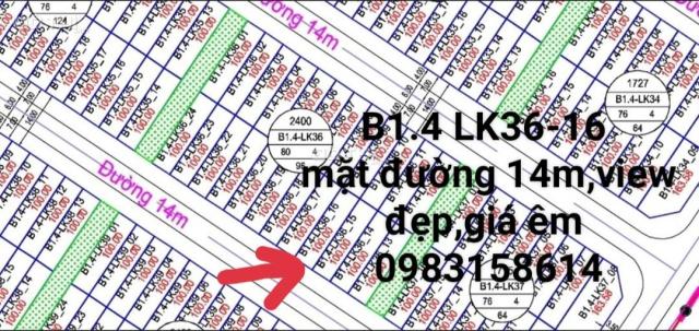 Chính chủ cần bán B1.4 KĐT Thanh Hà