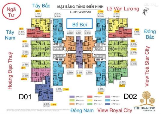 Bán suất ngoại giao giá tốt BRG 25 lê văn lương, chung cư The Diamond Residence - 25 Lê Văn Lương
