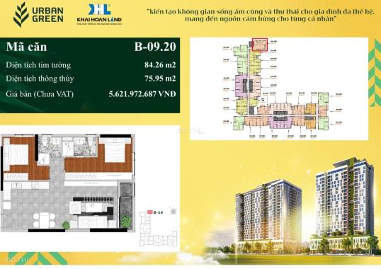 Căn 2 phòng ngủ đẹp nhất tháp Bliss – Urban Green – Căn góc 84m2, tầng 9