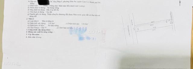 💎Cần bán nhà cấp 4 MT(Kẹp Cống) đường Nhơn Hòa 7,P Hòa An,Quận Cẩm Lệ.Đà Nẵng.