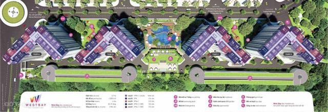 Bán căn hộ 45m2, 1PN+1, Gần công viên Hồ Thiên Nga - Chung cư Westbay Ecopark - Giá 1,4xxx