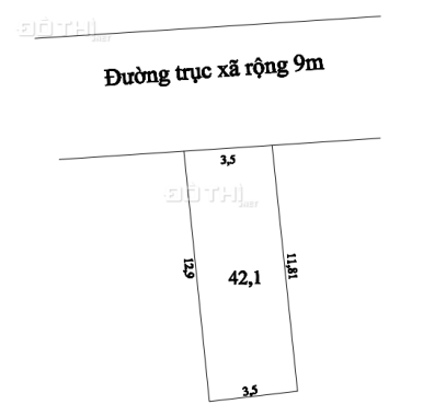 CC bán 42,1m2 sỏ đỏ, mặt trục chính, xã Sơn Đồng-Hoài Đức-HN, giá 4x tỷ.