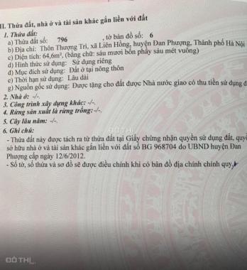 Bán lô đất sổ đỏ tại làng Thượng Trì, Liên Hồng - Giá bán nhanh.