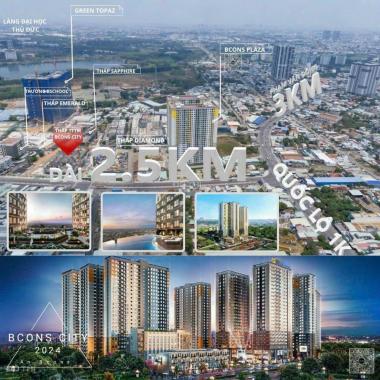 Bán căn hộ Bcons City, 52m2 - 64m2 giá chỉ 1,7 tỷ/căn . Cam kết thuê lại 336tr/2 năm