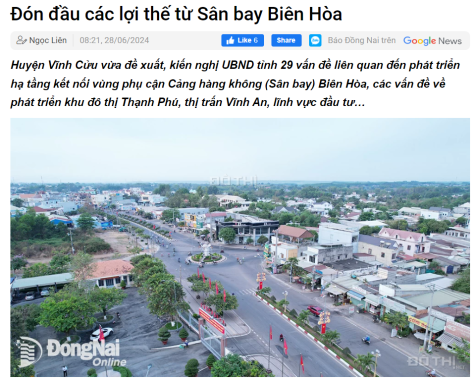 Bán lô Đất gần Sân bay Biên Hoà giá ngộp Thổ cư sổ riêng