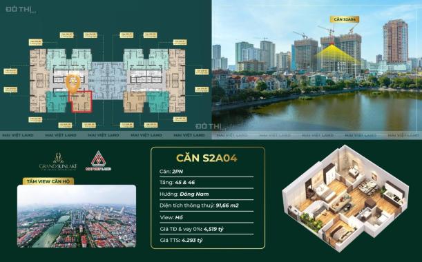 Quỹ căn Ngoại Giao 99m2 rẻ hơn CĐT 350tr giá chỉ nhỉnh 4 tỷ Dự Án Grand Sunlake Văn Quán