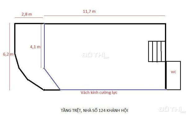 Cho thuê văn phòng tại Đường Khánh Hội, Phường 6, Quận 4, Hồ Chí Minh diện tích 90m2 giá 24 Triệu/t