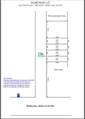 Bán đất phân lô tại Lỗ Giao Việt Hùng Đông Anh - Cam kết chính chủ gửi bán