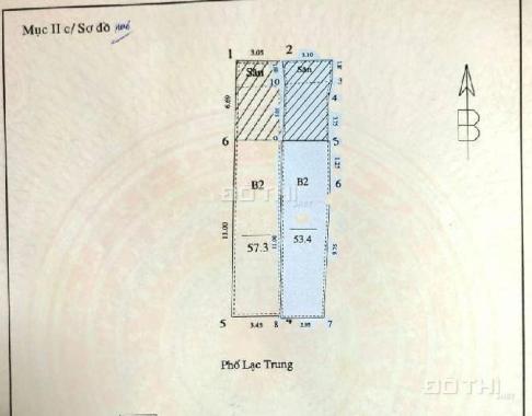 Bán nhà mặt phố LẠC TRUNG 111M ,MT 6,4m  +47 Tỷ ,2 mặt thoáng