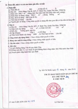 Bán nhà 184a Đặng Văn Bi, TP Thủ Đức 10x20m, 200m2, 2 tầng. Mặt tiền trung tâm TP Thủ Đức