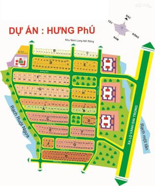 Cần bán lô nhà phố KDC Hưng Phú 2 Q9, vị trí đẹp mặt tiền đường 20m, trục thông Võ Chí Công