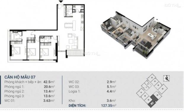 Bán căn hộ chung cư tại Dự án Cầu Giấy Center Point, Cầu Giấy, Hà Nội diện tích 76.2m2 giá 5.9 Tỷ