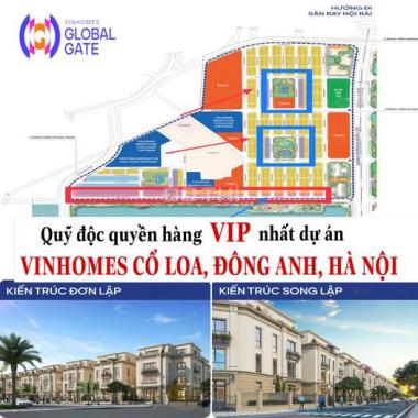 HÀNG HOT! Quỹ ngoại giao LIỀN KỀ mặt chung cư Vinhomes Cổ Loa