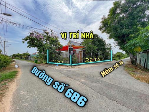 Bán Nhà mái thái đẹp góc 2 mt đường nhựa 686, xã Thái Mỹ.