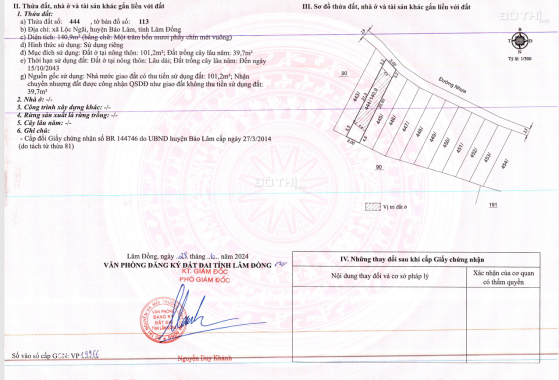 Bán đất nền dự án tại Xã Lộc Ngãi, Bảo Lâm, Lâm Đồng diện tích 100m2 giá 4 Triệu/m2