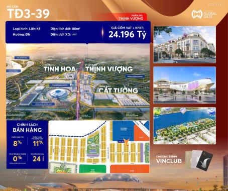 Bán nhà biệt thự, liền kề tại Dự án Vinhomes Cổ Loa, Đông Anh, Hà Nội diện tích 63m2 giá 270 Triệ