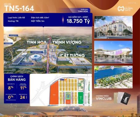 Bán nhà biệt thự, liền kề tại Dự án Vinhomes Cổ Loa, Đông Anh, Hà Nội diện tích 63m2 giá 270 Triệ