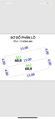 Bán 120m2 trung tâm huyện Đông Anh, đường nhựa ô tô tránh, trường học,MT 8m