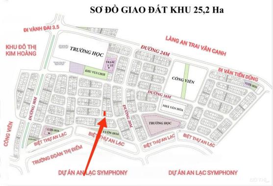 Chuyển nhượng lại lô đất 100m2, hướng Nam rất mát, Khu 25Ha Vân Canh, Đẹp Ko Lỗi Lầm gì - Giá Tốt