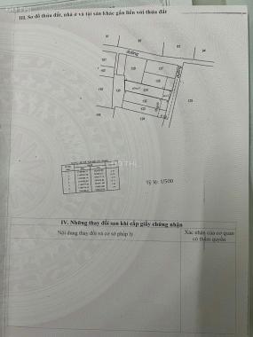 Đất Hóc Môn, lô đất hẻm 2 sẹc ngắn đường Hậu Lân, dt 72.8m, có 62.5m thổ cư, xã Bà Điểm.