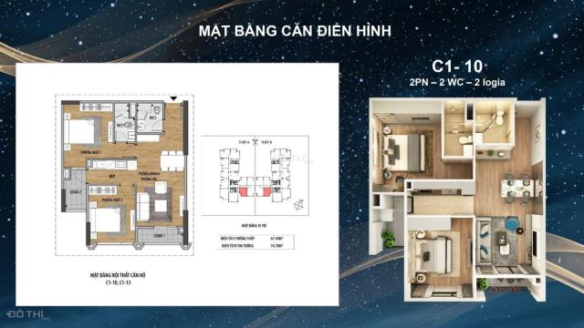 Căn hộ 2PN 66m2 CC Moonlight1 KĐT An Lạc, đồ cơ bản, tầng trung đẹp, giá bán 4,25 tỷ