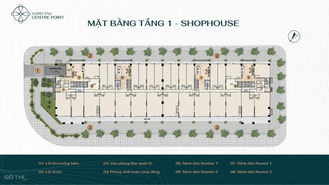 HOT SHOPHOUSE TẠI VUNG TAU CENTRE POINT, GIÁ 12,5 TỶ, 200M2, 3 TẦNG, MẶT TIỀN 16M