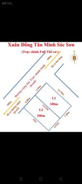 MỞ BÁN 100m2 XUÂN ĐỒNG TÂN MINH SÓC SƠN 0962019938