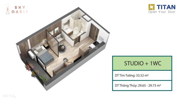 Bán căn hộ Studio tầng cao - chung cư sky oasis Ecopark , View Sông Hồng - Giá 1,740 bao thuế phí