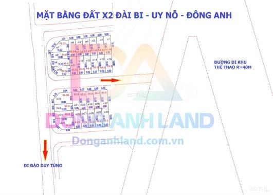 Bán đất đấu giá X2 Đài Bi, Uy Nỗ, Đông Anh, Hà Nội