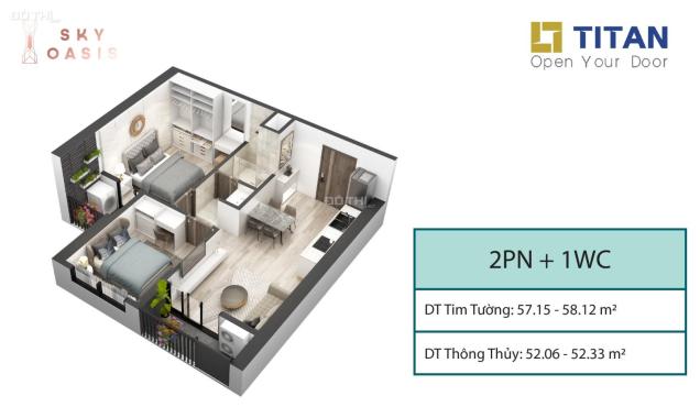 Bán căn hộ 2 ngủ 1 vệ sinh - Chung cư Sky Oasis , KĐT Ecopark - Giá 2.5 tỷ