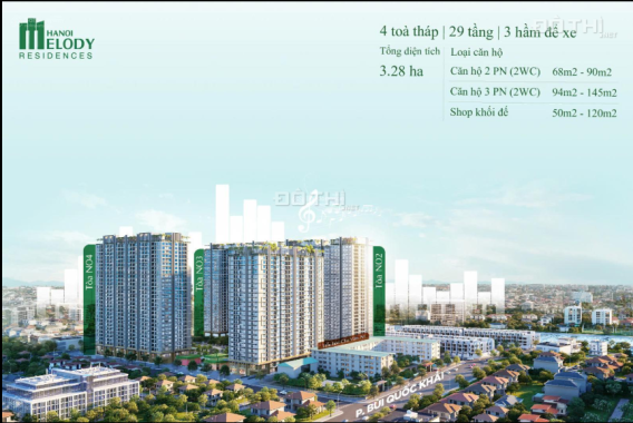 Quỹ căn giá tốt tại Hà Nội Melody Residences giá chỉ từ 59tr/m2, Bằng Liệt, Hoàng Mai