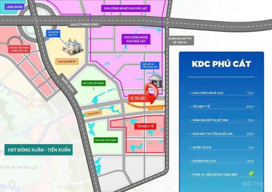 Hàng hiếm đất TDC Cầu Vai Réo xã Phú Cát huyện Quốc Oai lõi trung tâm hoà lạc