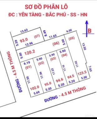 KHÔNG ĐÂU RẺ HƠN 95m2 ĐẤT YÊN TÀNG BẮC PHÚ SÓC SƠN LIÊN HỆ 0987785686