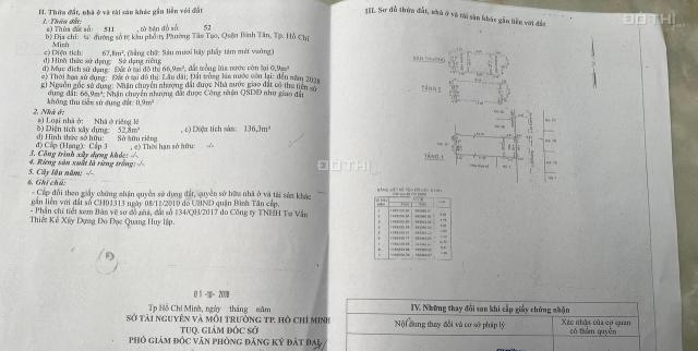 Bán nhà khu Tên Lửa, MT nội bộ đường Số 38, DT 4.5 x 15m, 3 tấm