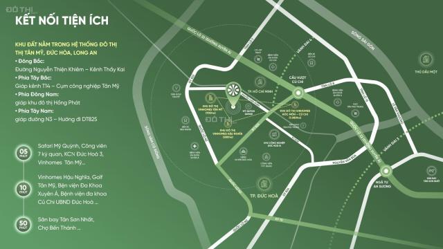 Đất nền, Sổ đỏ PTM Đức Hòa, Liền kề Vinhomes Tân Mỹ, Vin Green City, Vin Hốc Môn giá 1.562 Tỷ