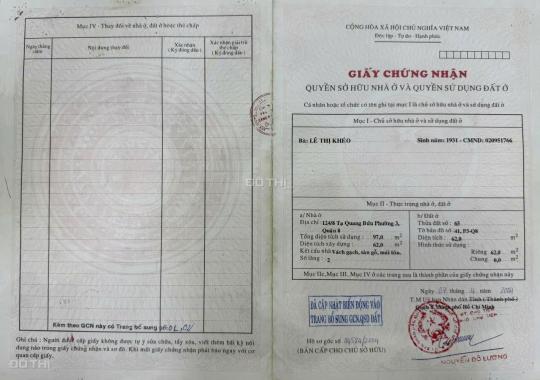 Bán nhà riêng tại Phố Tạ Quang Bửu, Phường 3, Quận 8, Hồ Chí Minh diện tích 62m2 giá 5.8 Tỷ