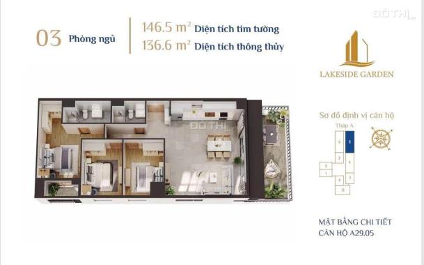 Quỹ căn độc quyền Chung Cư Cao Cấp LAKESIDE GARDEN gần hồ Phương Lưu