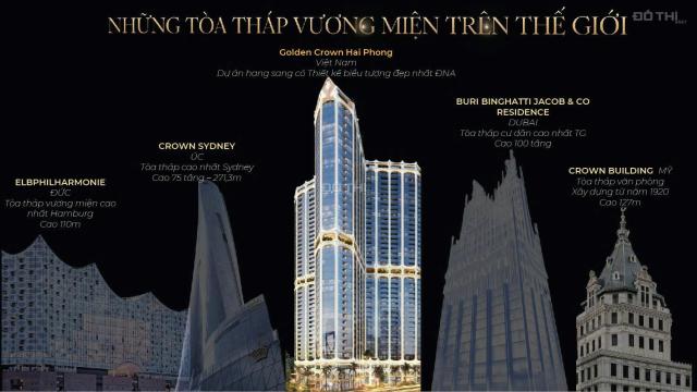 Bán căn hộ chung cư Golden Crown Hải Phòng, giá siêu hời 65 triệu / m2, 81m2