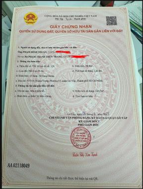 Bán nhà riêng tại Đường Quang Trung, Phường 12, Gò Vấp, Hồ Chí Minh diện tích 38m2 giá 7850 Tỷ