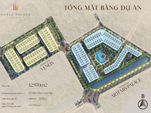 Bán BT Noble Palace Long Biên: PKD Chủ Đầu Tư, Ưu Đãi Tốt Nhất - Có Hầm & Bể Bơi riêng