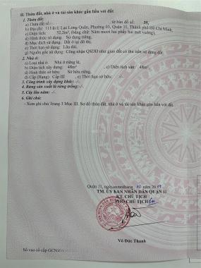 BÁN NHÀ HẺM XE HƠI LẠC LONG QUÂN, PHƯỜNG 3, Q.11, HCM - GẦN UỶ BAN QUẬN 11