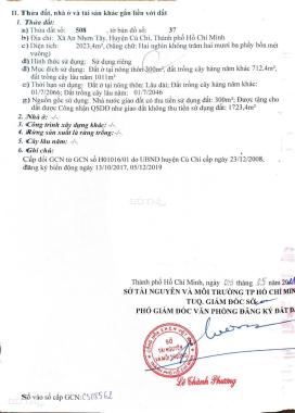 Bán đất tại Đường Gốc Rưng, Xã An Nhơn Tây, Củ Chi, Hồ Chí Minh diện tích 2024m2 giá 7.2 Tỷ