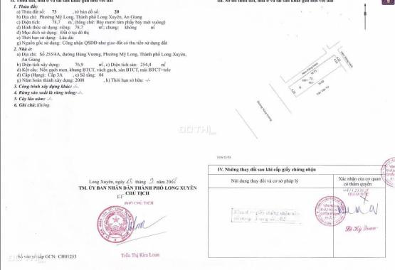 Chính chủ bán nhà 1 trệt 3 lầu, 6PN, mặt tiền Hùng Vương, TP Long Xuyên, sổ hồng riêng, giá 16 tỷ