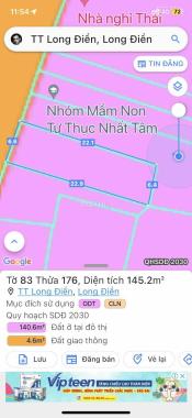 ​🌊 [SỐC] BÁN GẤP LÔ ĐẤT VÀNG TT LONG ĐIỀN – SÁT CHỢ, GẦN BIỂN, KẾT NỐI CAO TỐC! 